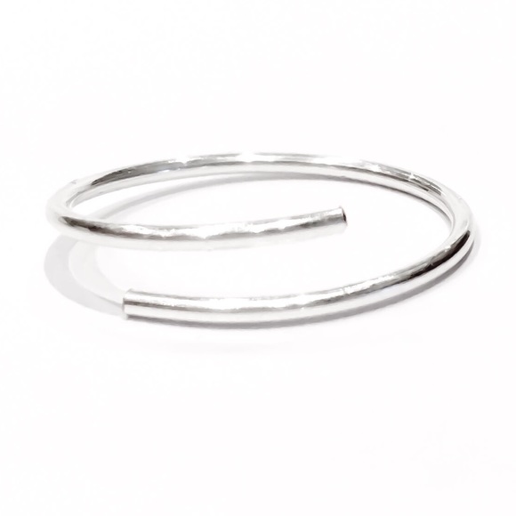 (2-13) 925 Sterling Silver Simple Adjustable Bypass Wrap Ring Thumb Index Middle - Picture 3 of 8
